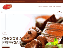 Tablet Screenshot of chocolatesariane.com.br